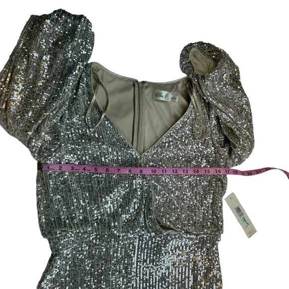 Eliza J Silver Sequined Dress - Picture 10 of 15